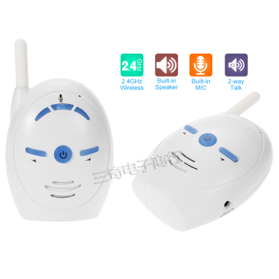 2.4GHz Wireless Baby Audio Monitor Two Way Radio Babysitter Audio Voice Monitoring Crying Alarm Security Baby MonitorF3-17162