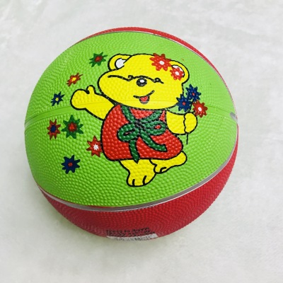 Manufacturer direct selling cartoon no.7 rubber basketball school children's sports fitness entertainment.