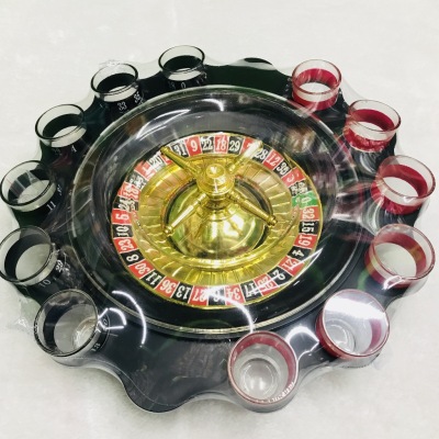 Roulette Drinking Game 12 - hole cup of Russia wheel wineglass Game.