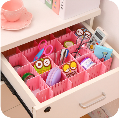 Storage Partition 4 Pieces Compartmentalization Storage Lattice DIY Combination Lattice Plastic Drawer Partition Board