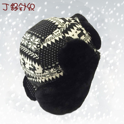 The Classic Christmas tree elk spot snowflake printing series lei feng hat yiwu factory direct sales.