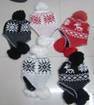 Christmas hat red ball cross snowflake elk cashmere acrylic fiber export to European and American yiwu foreign trade manufacturers.