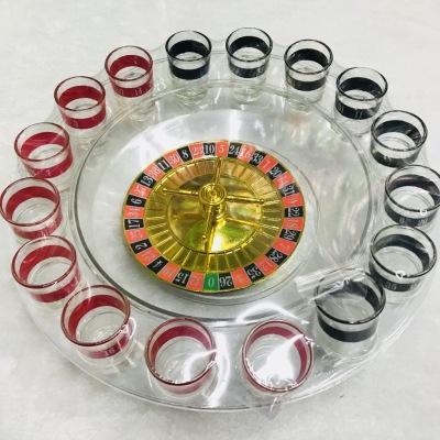 Roulette Drinking Game 16 hole cup strong transparent Russia wheel cup Game.