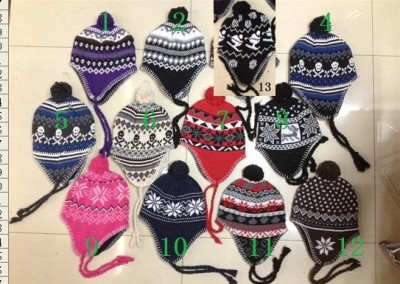 Special price for adult snowflake design double layer with velvet ear cap ski cap, winter hat yiwu export factory direct sales.