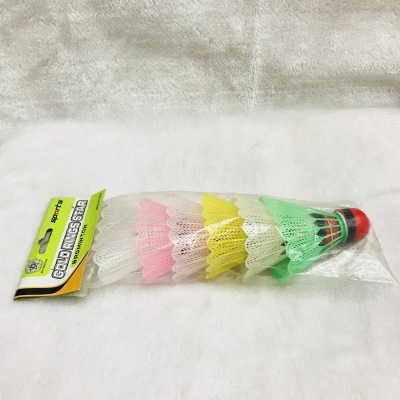 Factory direct selling color plastic badminton red leather head 6 children's entertainment training toys small wholesal