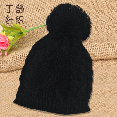 Popular Korean version of the star of the same kind of yiwu hair wool and wool warm wool hats export to the European and American foreign trade.