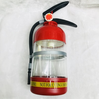 The invention is a creative beer dispenser hand pressure mini fire Extinguisher shaker.