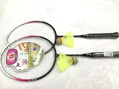 The factory sells children badminton racket suit to teach toy children to play and exercise.