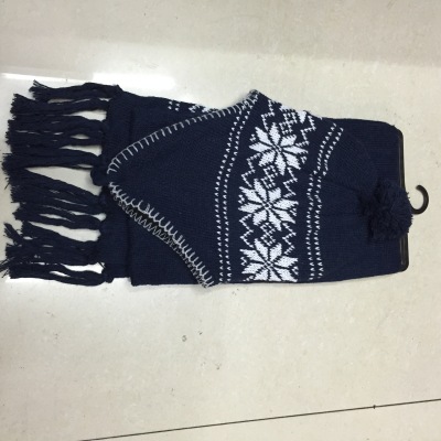 Children's knitted cap hot sale two-piece scarf hat gloves hat glove Christmas foreign trade yiwu factory export to Europe and America.