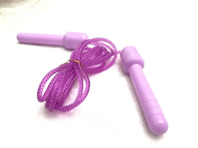 Manufacturer direct selling plastic skip rope torch handle rubber rope durable high quality school children's fitness.