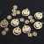 Metal Accessories Pure Copper Size round with Hole Smiley Face Pendant DIY Earrings Material Package