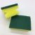 High Density Sand Scouring Pad I-Shaped Sponge, Yellow + Green Cleaning Sponge Block, Strong Decontamination