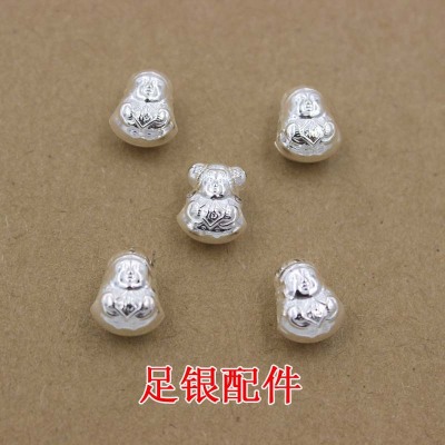 Huasheng & pengfeng genuine S990 sterling silver jewelry accessories sterling silver pendant DIY pendant accessories