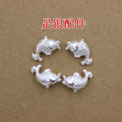 Huasheng & pengfeng genuine S990 Thai silver full silver accessories DIY accessories sterling silver fish accessories