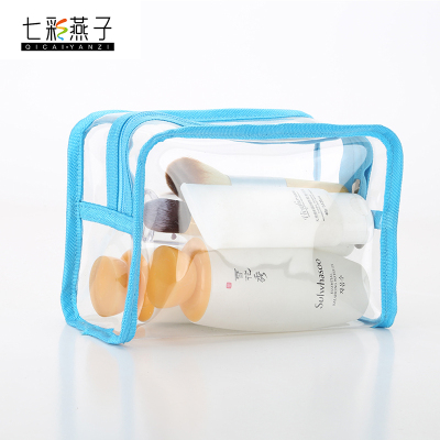 Transparent cosmetic bag PVC hand bag wash bag matching complimentary cosmetic bag can be customized LOGO