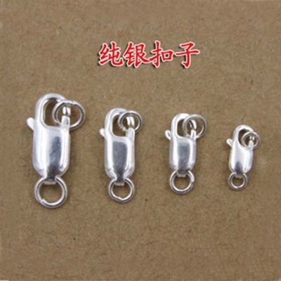 Huasheng &pengfeng 925 pure silver square buckle silver accessories wholesale manufacturers direct sales