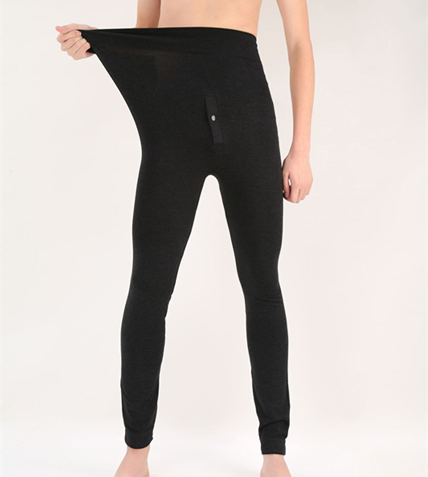 冬季新品保暖男裤 男士无缝针织拉毛裤加厚保暖打底裤 厂家批发