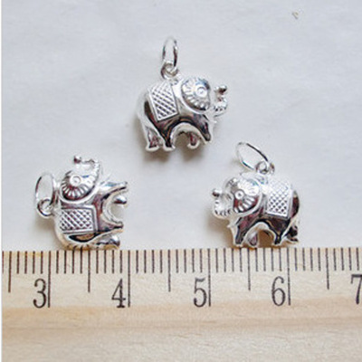 Huasheng & pengfeng special price DIY990 sterling silver 925 sterling silver accessories elephant pendant