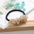 New fashion trend hand crochet gold hook pearl elastic rubber band half loop pearl hair loop can be customized