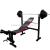 HJ-B057 standard weight lifting bench(with 80KG rubber barbell)
