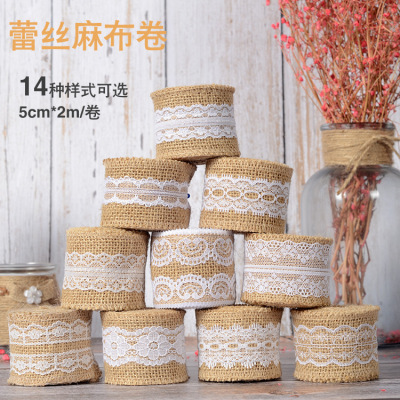 Manufacturers direct DIY Christmas wedding crafts lace rolls lace ribbons linen rolls can be customized