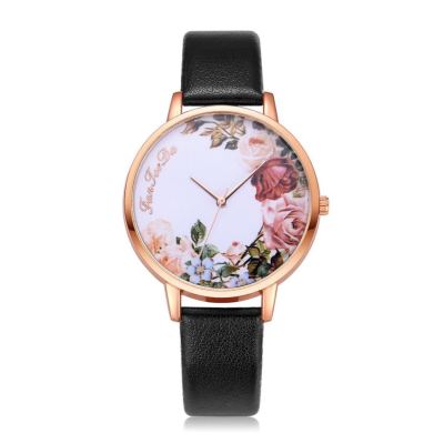 AliExpress Top-Selling Product Fashion Hot Sale Artistic Retro Printing Series Thin Strap Women's Watch Quartz Watch 1