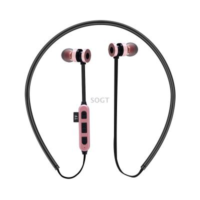 SOGT bluetooth headphone in the ear neck movement running wireless headphone magnetic band insertion card st-k2.