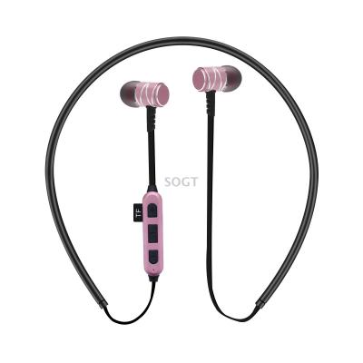 SOGT bluetooth headphone headphone in ear neck movement running wireless headphone magnetic band insertion card st-k1.