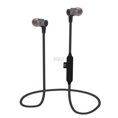 SOGT bluetooth headphone headphone in ear neck movement running wireless headphone magnetic tape insertion card 