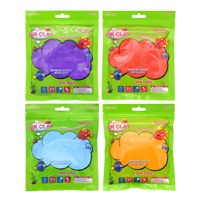 Bagged non-toxic space mud environmental protection super light clay kindergarten manual diy self-sealing bag color mud.