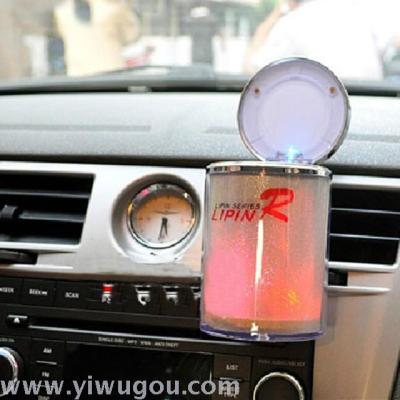 Colorful Dazzling Car Ashtray Car Ashtray Battery Type Car Interior Design Supplies HT-068