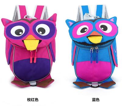 Love flying children backpack student kindergarten owl cartoon student preschool bag.