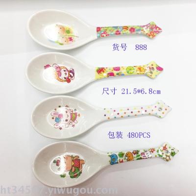 Manufacturer direct sales of melamine soup spoon in the distribution.