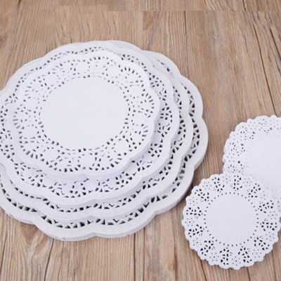 Wholesale cake paper pad round blotting paper pastry bread flower bottom paper flower paper lace paper 100 sheets/pack