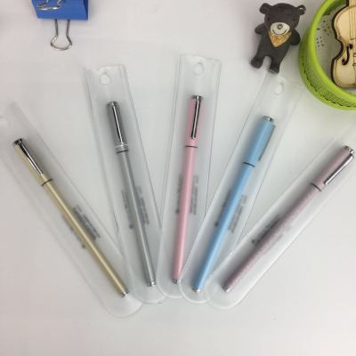 Wan gang 9039 smooth bullet head metal office student neutral pen test for 0.5mm.