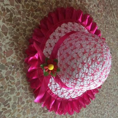 Summer boys and girls big eaves shade sun protection Hat liangmao paper Hat