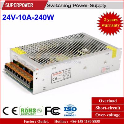 DC 24V10A LED switch power supply 240W security/adapter power supply.