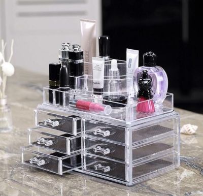 Acrylic cosmetics storage frame the drawer jewelry box creative transparent desktop cosmetics storage box