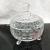 Glass sugar bowl triangle fish scale candy jar diamond candy jar.