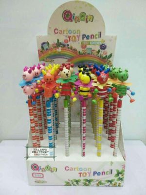New cartoon stylus wooden craft pencil advertising gift pen