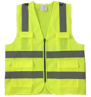 Reflective vest with reflective vest to protect clothing from reflective vest.
