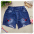 Girls' denim shorts summer thin 18 new south Korean version of children's wear children's trousers.