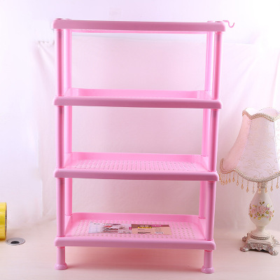 Multi-function multi-layer bathroom with plastic shelving rack and rack for shelf space rack