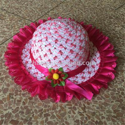 Paper straw hats summer hats for children defense Cap Topi liangmao large-brimmed hat of paper colored paper Hat