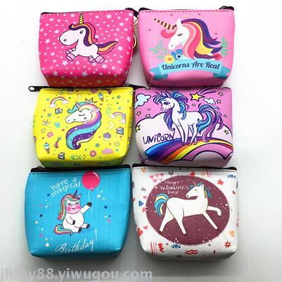 New digital print unicorn PVC zero wallet.