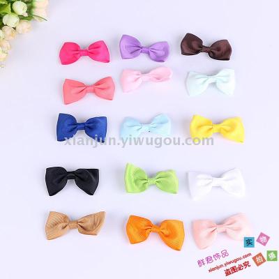 Bow hair clip lady princess cloth art fish mouth with a pure color edge clip hair accessories.