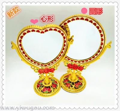 Wholesale new lace double - sided desk cosmetic mirror, high - selling commodity.