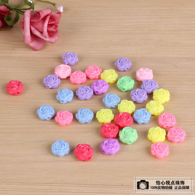 Double-Sided Carved Rose Beaded Acrylic Scattered Beads DIY Accessories