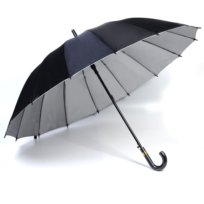 Customized umbrella uv proof black silver rubber umbrella advertising umbrella business umbrella straight handle umbrella can print logo