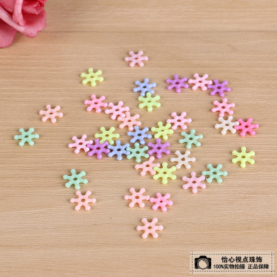 DIY Handmade Beaded Material Ice Cream Color Snowflake Acrylic Colorful Beads Children String Beads Accessories